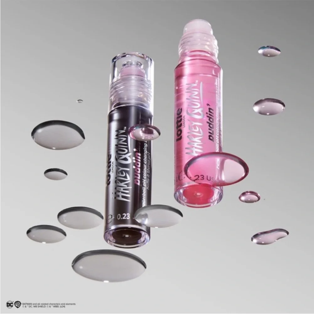 Lottie London Harley Quinn color changing Lip Oil sheer pink